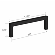 Portico 3.8-Inch Center-to-Center Stainless Steel Cabinet Pulls in Matte Black
