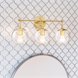 Gracelyn Glass Vanity Light in Satin Gold 3-Light