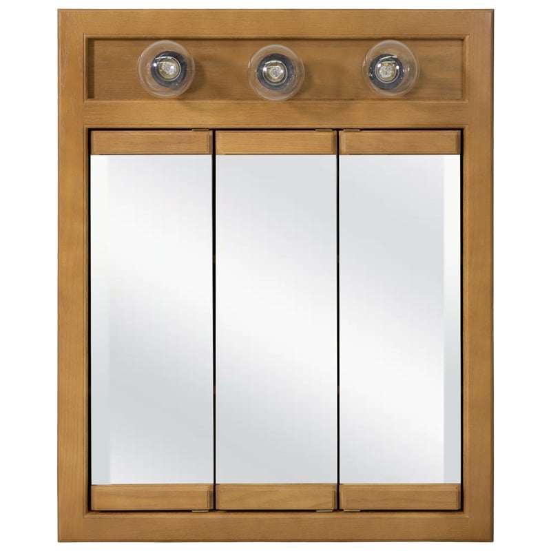 Richland 24-Inch Wood Medicine Cabinet in Nutmeg Oak