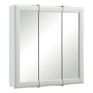 Classic 24-Inch Wood Medicine Cabinet in White