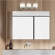 Dove Creek Stainless Steel Vanity Light in Satin Nickel 3-Light in Silver