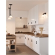 Jelly Jar Outdoor Ceiling Light with Clear Ribbed Glass in Oil Rubbed Bronze