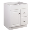 Wyndham 24-Inch 1-Door Unassembled Bathroom Wood Vanity Without Top in White