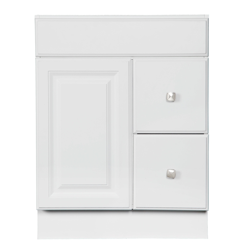 Wyndham 24-Inch 1-Door Unassembled Bathroom Wood Vanity Without Top in White