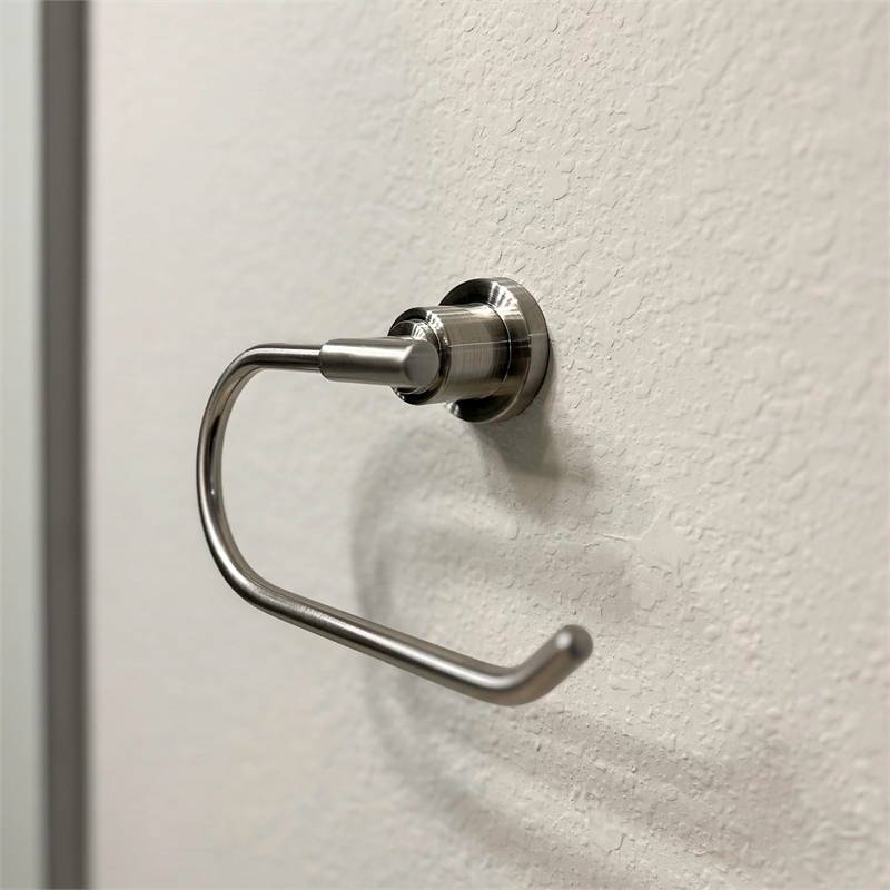 Geneva Metal Towel Ring in Silver Satin Nickel