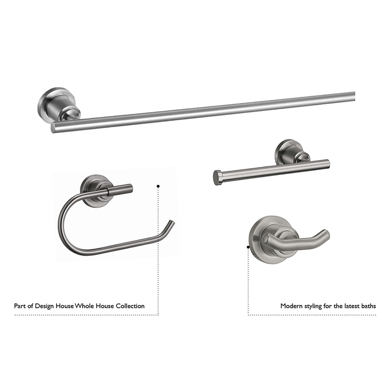 Geneva Metal Towel Ring in Silver Satin Nickel