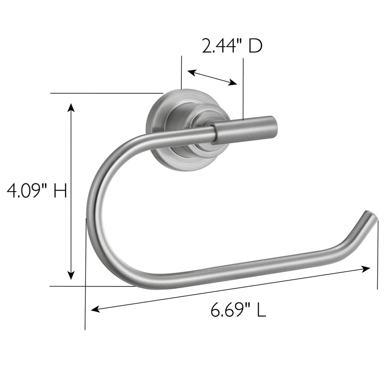 Geneva Metal Towel Ring in Silver Satin Nickel