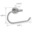 Geneva Metal Towel Ring in Silver Satin Nickel