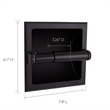 Design House Millbridge Metal Recessed Toilet Paper Holder in Matte Black
