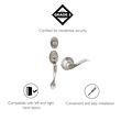 Coventry Silver Satin Nickel Brass Door Handle Set