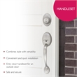 Coventry Silver Satin Nickel Brass Door Handle Set