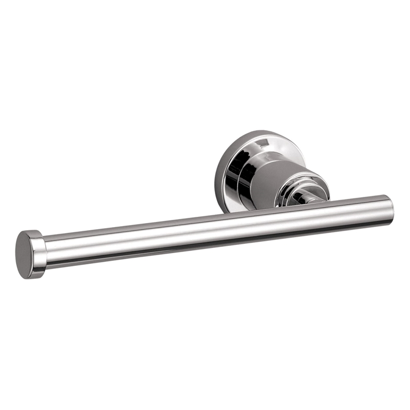 Design House Metal Single-Post Toilet Paper Holder in Polished Chrome/Silver