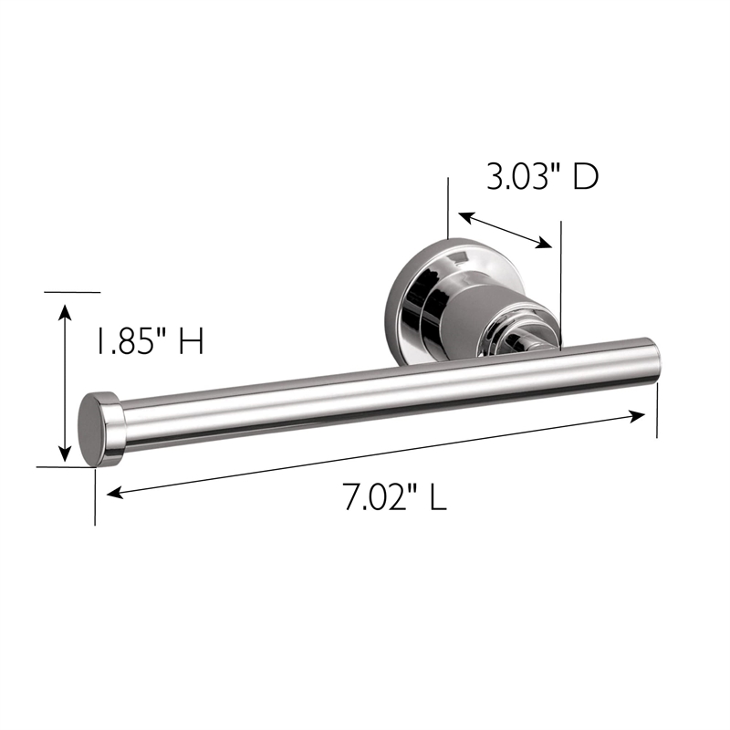 Design House Metal Single-Post Toilet Paper Holder in Polished Chrome/Silver