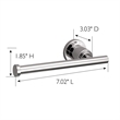 Design House Metal Single-Post Toilet Paper Holder in Polished Chrome/Silver
