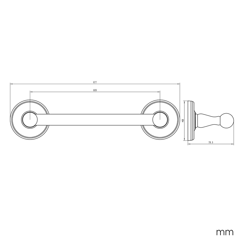 Design House San Martin 24-Inch Metal Towel Bar in Brushed Nickel/Silver