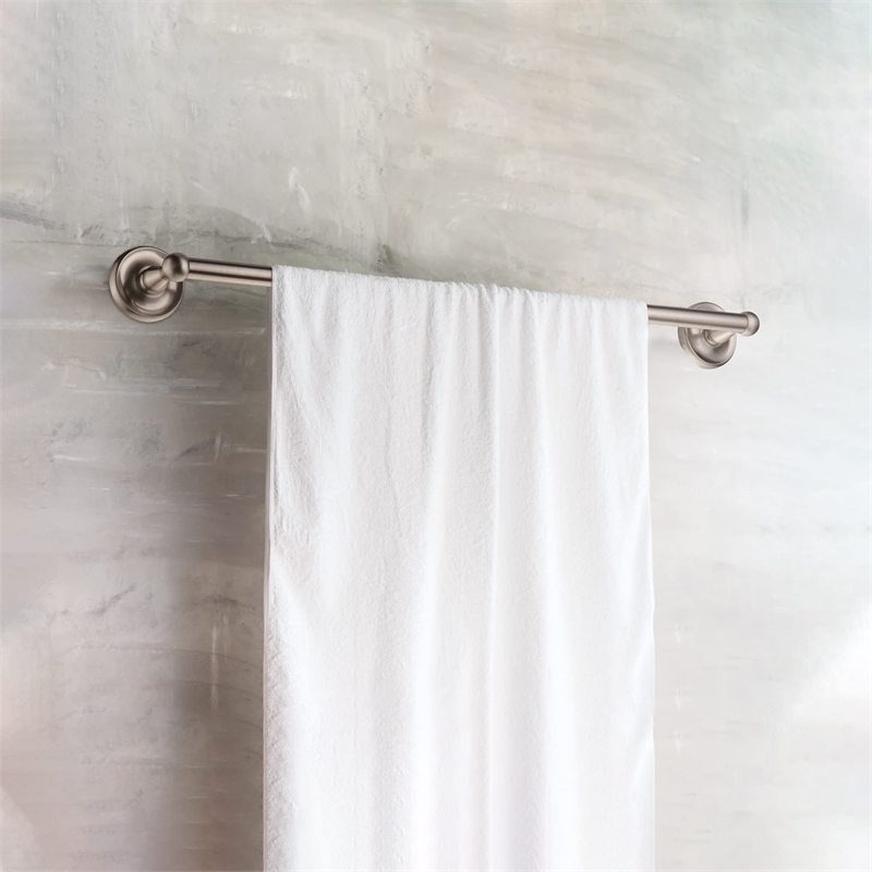 Design House San Martin 24-Inch Metal Towel Bar in Brushed Nickel/Silver