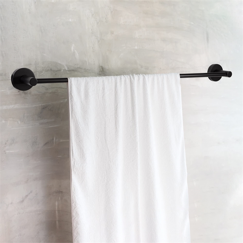 Design House Kelton 24-Inch Metal Towel Bar in Matte Black Finish