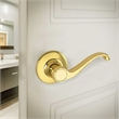 Design House Scroll Dummy Brass Door Handle in Polished Brass