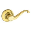 Design House Scroll Dummy Brass Door Handle in Polished Brass