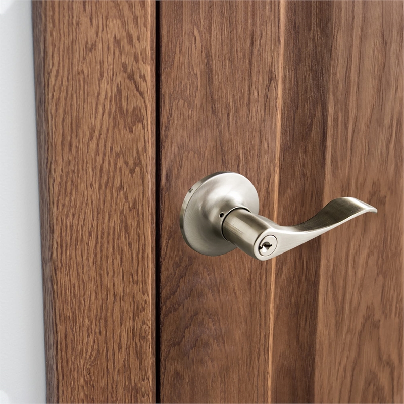 Design House Stratford Entry Metal Door Knob in Satin Nickel/Silver