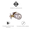 Design House Cambridge Brass Privacy Door Knob in Polished Chrome/Silver