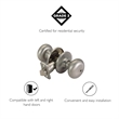 Design House Cambridge Brass Privacy Door Knob in Satin Nickel/Silver