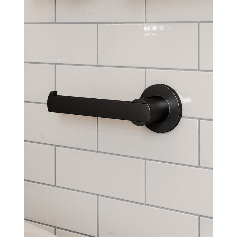 Design House Eastport Metal Toilet Paper Holder in Matte Black