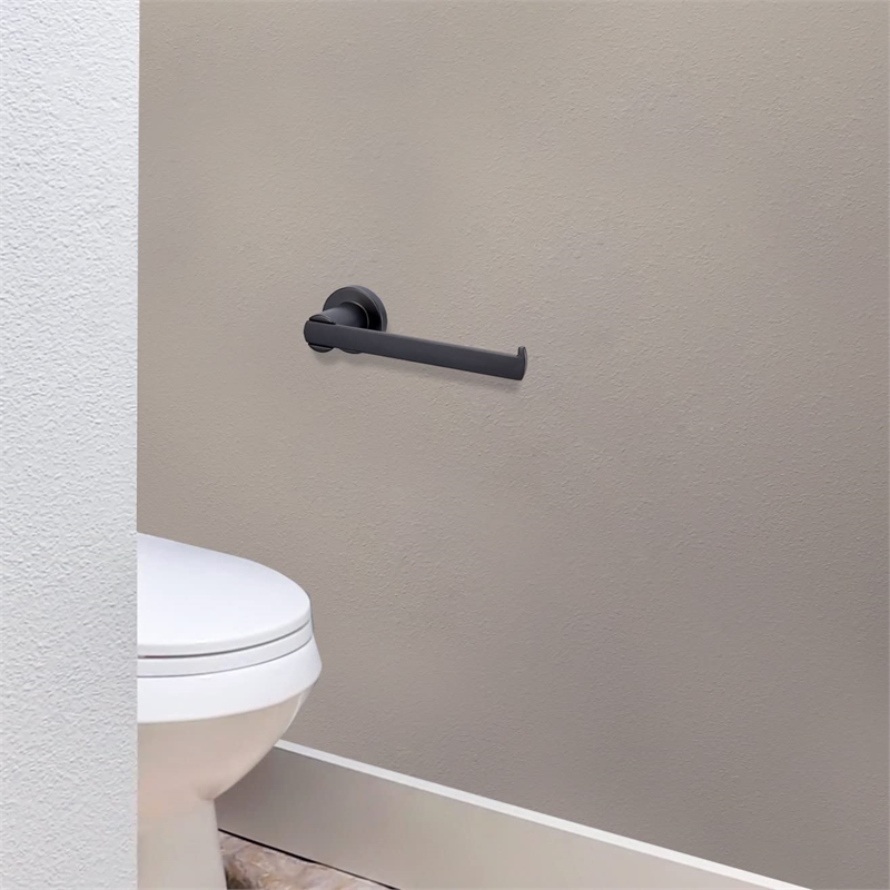 Design House Eastport Metal Toilet Paper Holder in Matte Black
