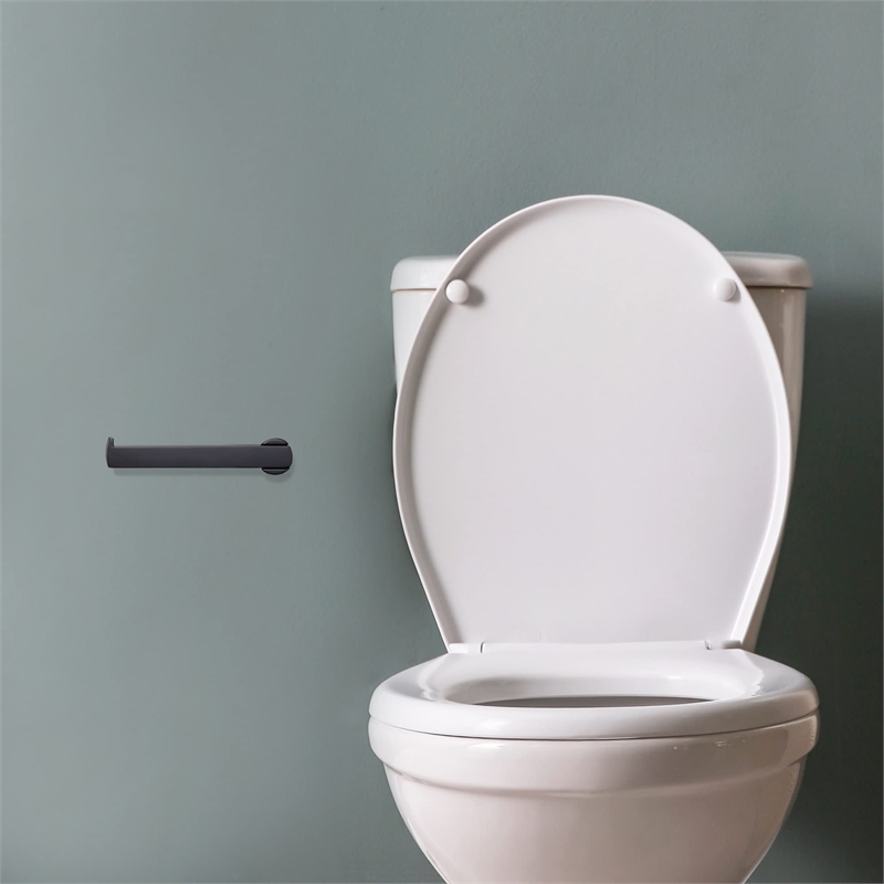 Design House Eastport Metal Toilet Paper Holder in Matte Black