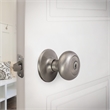 Design House Cambridge Keyed Brass Entry Door Knob in Satin Nickel/Silver