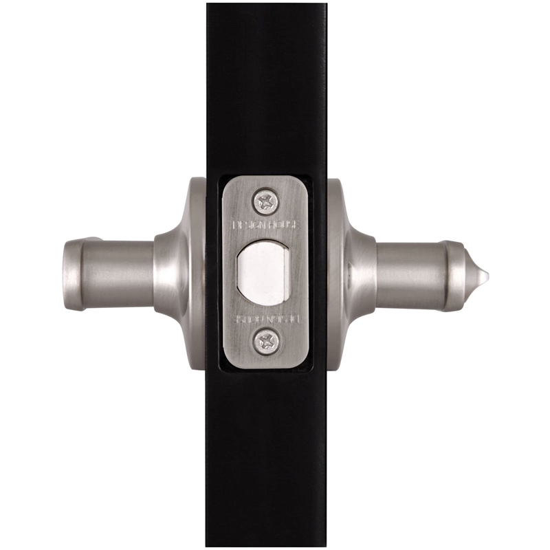 Design House Delavan Brass Dummy Door Handle in Satin Nickel/Silver