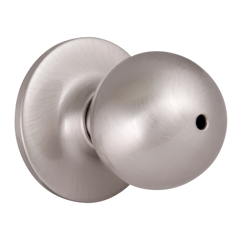Design House 2-Way Latch Privacy Brass Door Knob in Satin Nickel