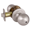 Design House 2-Way Latch Privacy Brass Door Knob in Satin Nickel