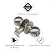 Design House 2-Way Latch Privacy Brass Door Knob in Satin Nickel