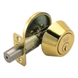 Design House Brass Single Cylinder Deadbolt in Polished Brass/Silver