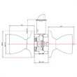 Design House Terrace 6-Way Keyed Brass Entry Door Knob in Satin Nickel