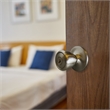 Design House Terrace 6-Way Keyed Brass Entry Door Knob in Satin Nickel
