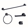 Design House Eastport Metal Bathroom Accessory Kit in Matte Black 4-Piece