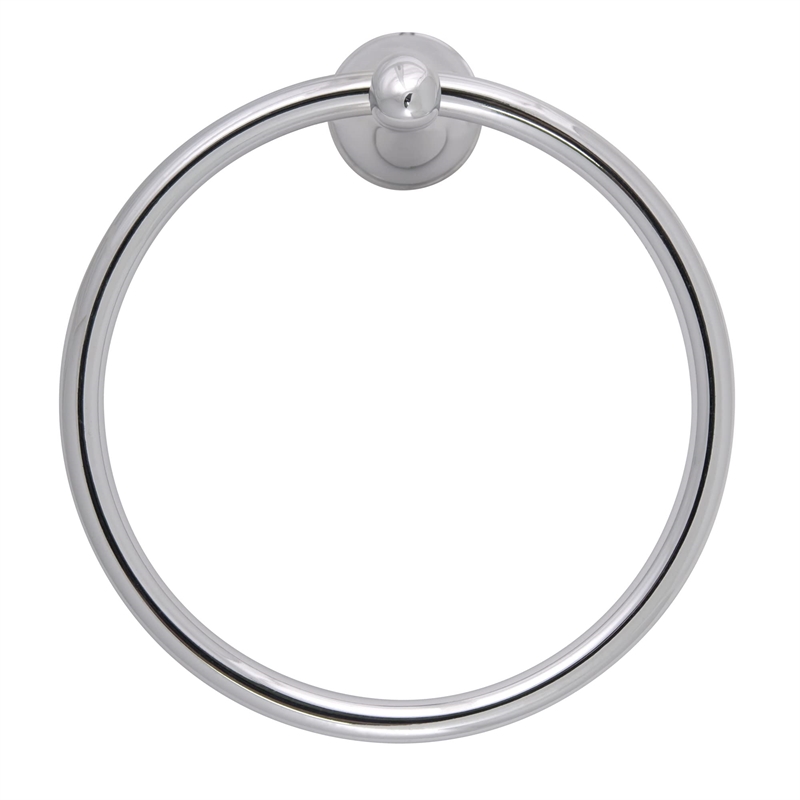 Design House Ames Stainless Steel Towel Ring in Polished Chrome