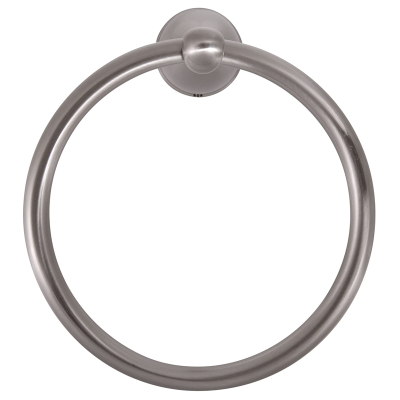 Design House Ames Towel Ring in Brushed Nickel Silver