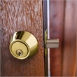 Design House Metal Single Cylinder Deadbolt with 6-Way Latch in Polished Brass
