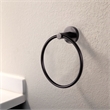 Design House Kelton Modern Brass Towel Ring in Matte Black Finish