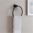 Design House Kelton Modern Brass Towel Ring in Matte Black Finish