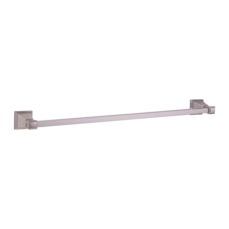 Design House Torino 24-Inch Brass Towel Bar in Satin Nickel/Silver