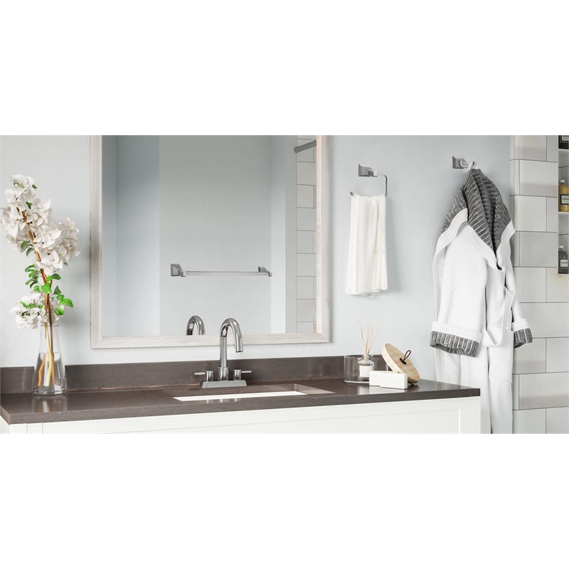 Design House Torino 24-Inch Brass Towel Bar in Satin Nickel/Silver