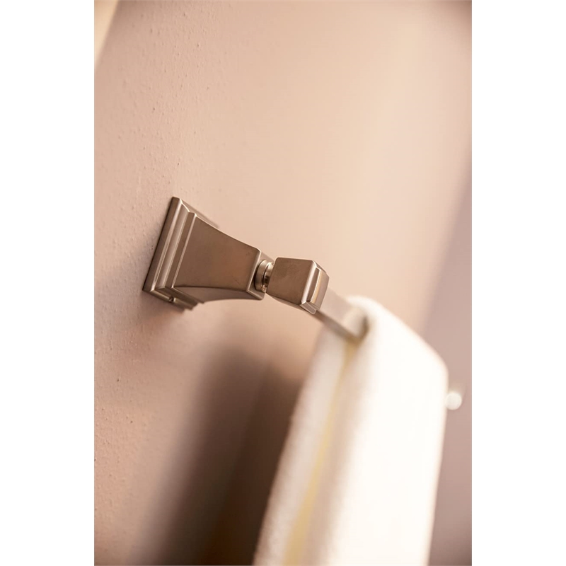 Design House Torino 24-Inch Brass Towel Bar in Satin Nickel/Silver