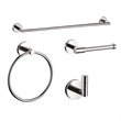 Design House Graz 4-Piece Metal Bathroom Accessory Kit in Polished Chrome/Silver