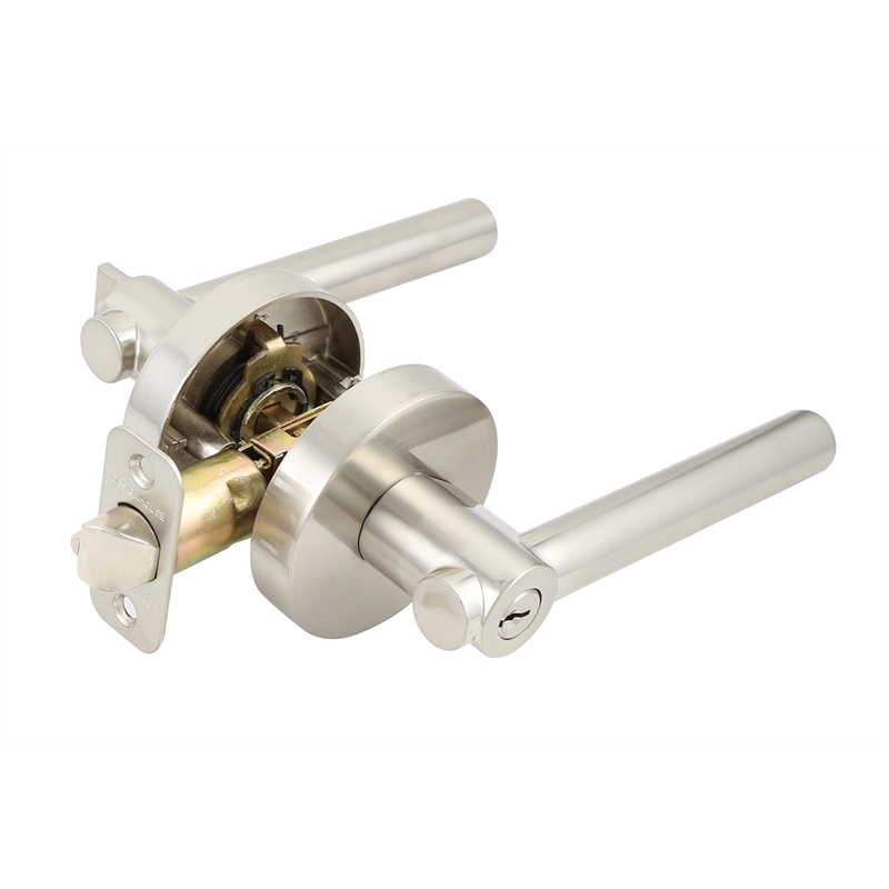 Design House Eastport Metal Adjustable Entry Lever in Satin Nickel/Silver