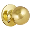 Design House Brass Ball 2-Way Latch Privacy Door Knob in Polished Brass