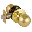Design House Brass Ball 2-Way Latch Privacy Door Knob in Polished Brass